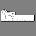 6" Ruler W/ Pointing Bird Dog Outline (Left Side)